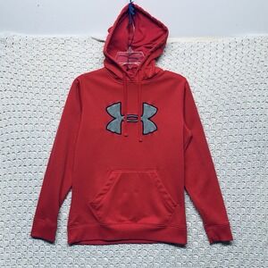 Under Armour Hoodie Sweatshirt Women Sz Small Pink Long‎ Sleeve Drawstring